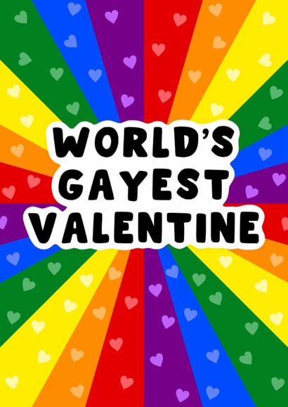 Funny Valentine's Day Card - World’s Gayest Valentine - LGBTQ+ created by Pink Peach Cards