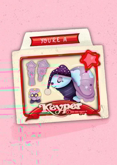 Nostalgic You’re a Keyper Valentine’s Day Card created by Donna Moran Designs