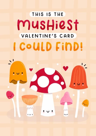 Cute Valentine's Day Card - Mushroom - Pun created by Joanne Hawker