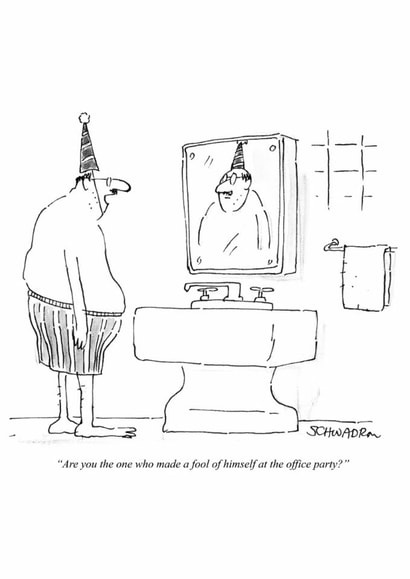 Funny Birthday/Christmas Card - Post-Party Reality Check created by Punch Limited