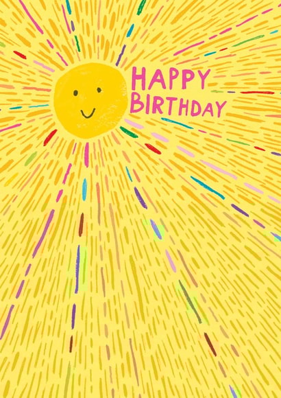 Cute Birthday Card - Sun Beams created by Paper Salad