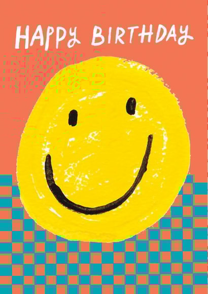 Cute Birthday Card - Smiley Face created by Paper Salad