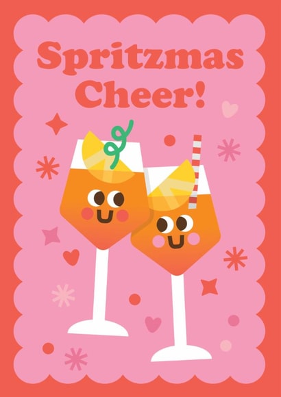 Funny Cocktail Christmas Card - For Her - Spritzmas Cheer created by Studio Boketto