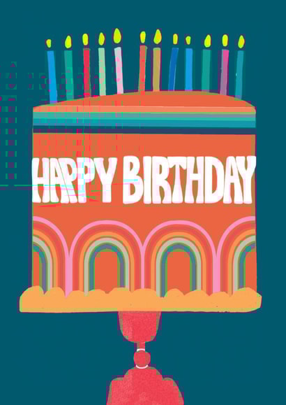 Classic Birthday Card - Retro Cake created by Paper Salad