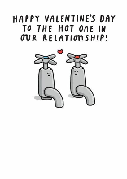 To The Hot One. Funny Valentine's Day Card. created by mungo and shoddy