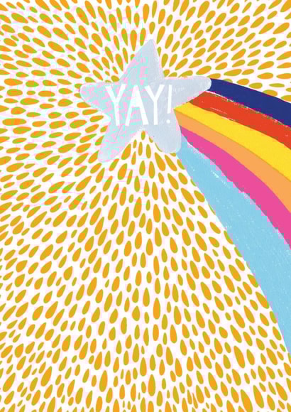 Classic Congratulations Card - Yay - Shooting Star created by Paper Salad