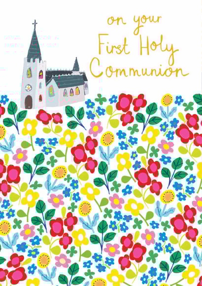 Classic Christening Card - First Holy Communion Card created by Paper Salad