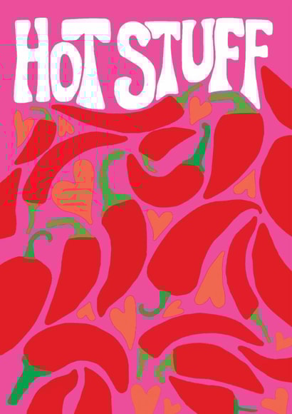 Fun Anniversary Card - Hot Stuff - Chillies created by Paper Salad