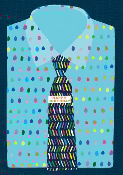 Classic Birthday Card - Colourful Shirt And Tie created by Paper Salad