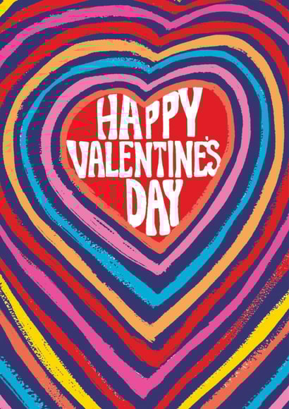 Classic Valentine's Day Card - Heart Beams created by Paper Salad