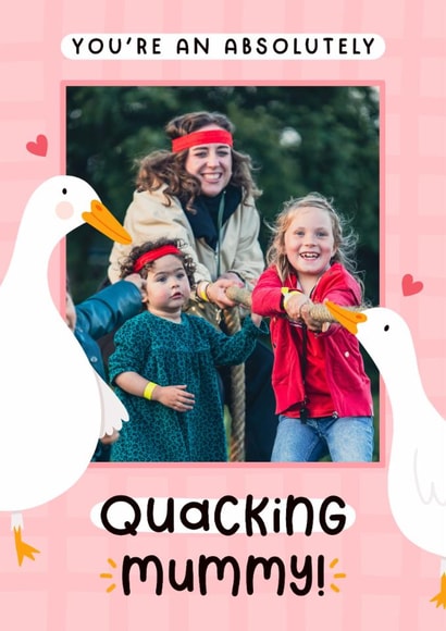 Cute Mother's Day Card - Ducks - Quacking Mummy created by Joanne Hawker