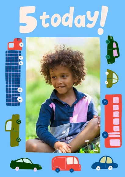 Classic Birthday Card - 5th - Cars And Trucks created by Carla Ellis