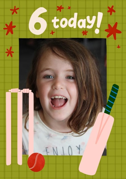Classic Birthday Card - 6th - Cricket created by Carla Ellis