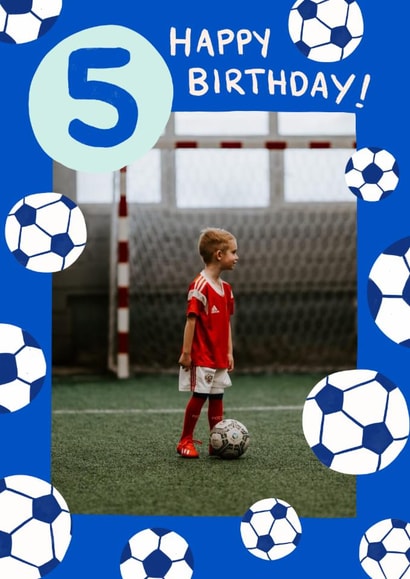 Classic 5th Birthday Card - Football - For Him created by Carla Ellis
