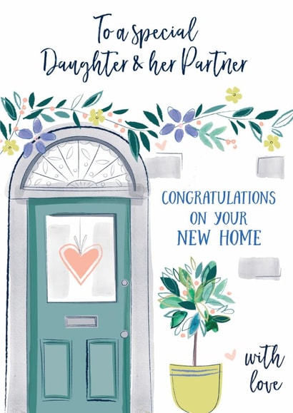 Classic New Home Card - Daughter And Partner - Front Door created by Katie Phythian Design
