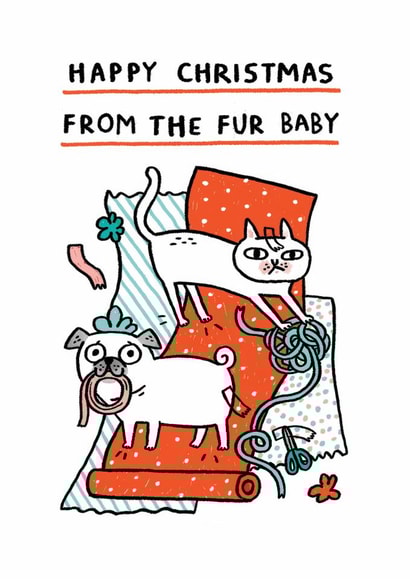 Cute Christmas Card - From The Fur Baby created by Ohh Deer