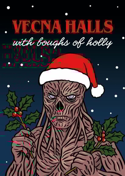 Funny Christmas Card - Vecna - Stranger Things created by Woody's Design