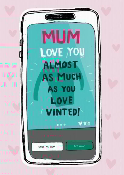 Funny Mother's Day Card - Vinted created by Pencilface