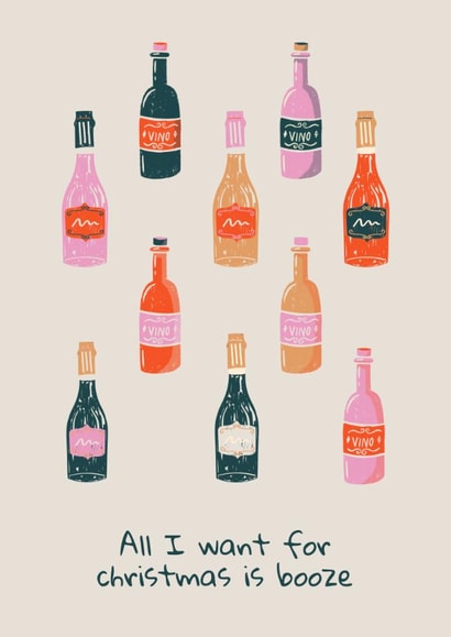 Simple Christmas card for those who like a drink created by Anna Green