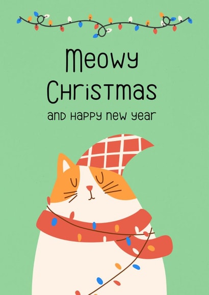 Cut cat Christmas created by Anna Green