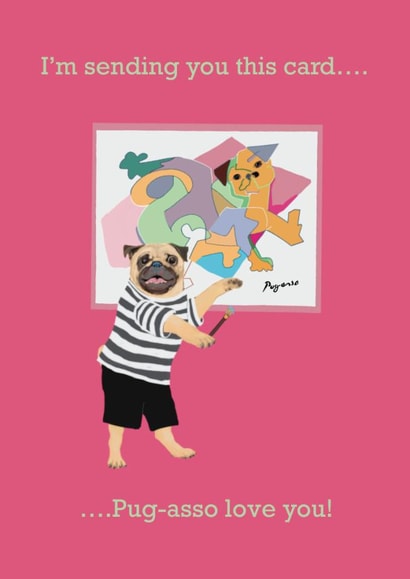 Cute valentines - funny - for the arty dog lover in your life. created by Laura Murray