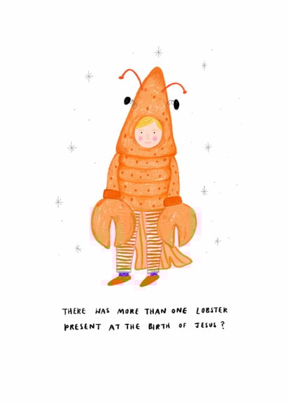 Cute Love Actually Lobster Christmas Card created by Corrin Strain