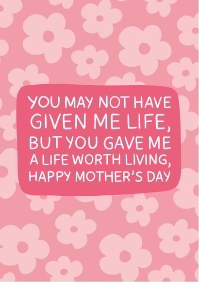 Heartfelt Mother's Day Card - For Stepmum - Gave Me Life created by TeePee Creations