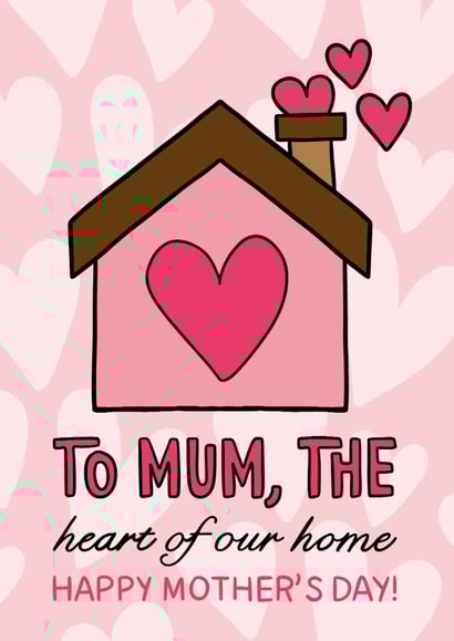 Heartfelt Mothers Day Card - Cute Card for Mum - Heart of Our Home created by TeePee Creations