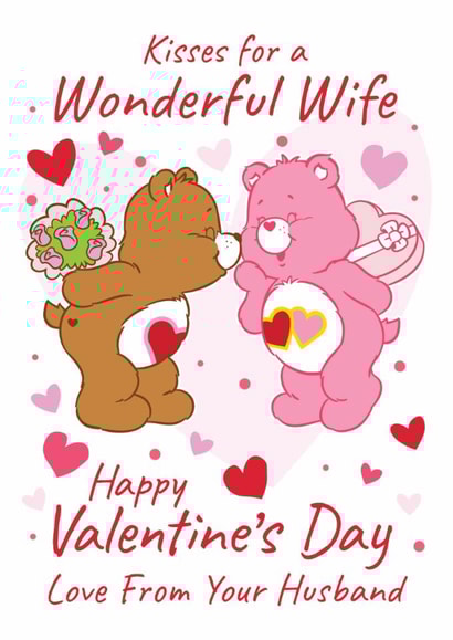 Cute Valentine’s Day Card - For Wife – Care Bears Love Card created by Danilo