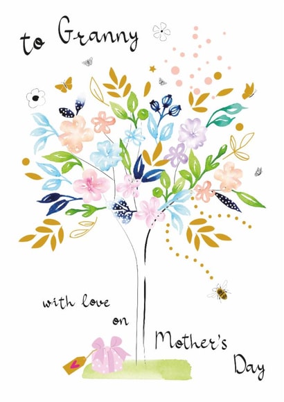 Traditional Mother's Day Card - For Granny - Pretty Tree created by SABIVO Design by Sabina