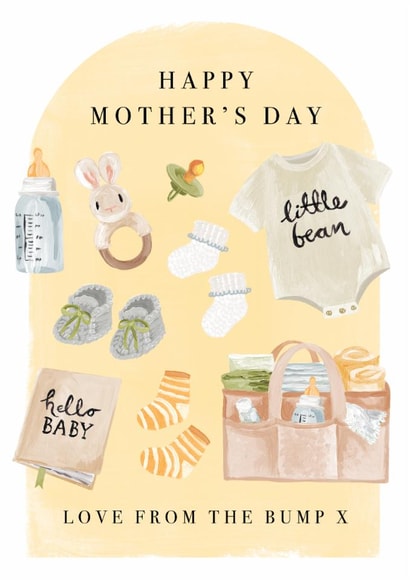 Cute Mother's Day Card - From The Bump - Baby Clothes created by Making Meadows Ltd