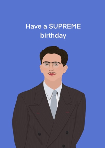Marty Supreme Birthday Card - Timothee Chalamet created by Chloe Dixon
