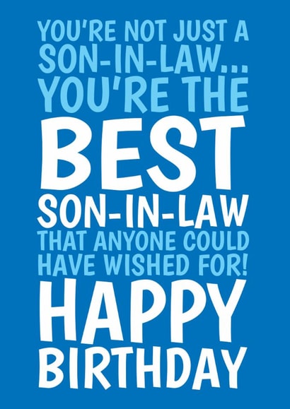 Fun Birthday Card - For Son-In-Law - The Best created by @Cupsie's Creations