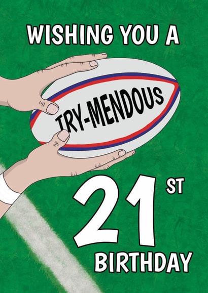 Funny Birthday Card – 21st – Try-Mendous created by @Cupsie's Creations