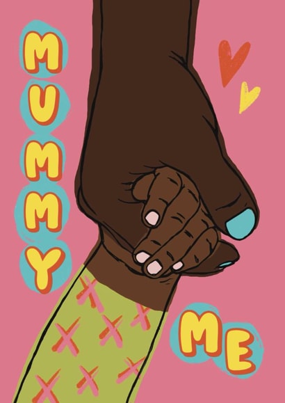 Cute Mother’s Day Card – Mummy And Me – Holding Hands created by Giddy Kipper