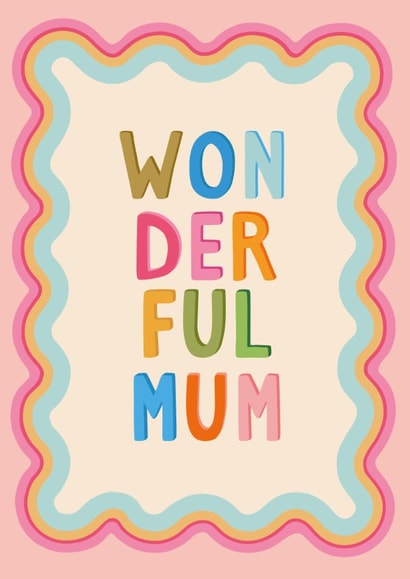 Classic Mother's Day Card - Wonderful Mum created by The Pattern Press