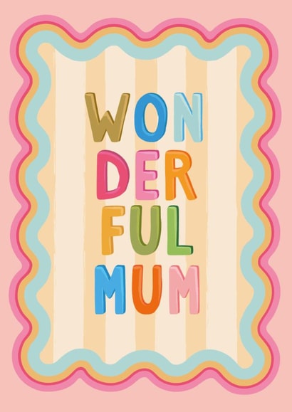 Classic Mother's Day Card - Wonderful Mum created by The Pattern Press