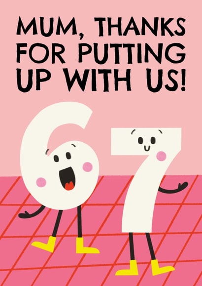 Funny Mother's Day Card - Six Seven - TikTok Trend created by AbiGoLucky