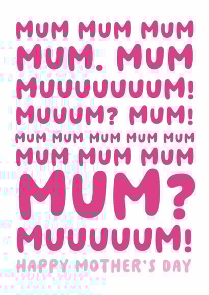 Funny Mother's Day Card to Mum from the Kids, Motherhood, Relatable, Nagging created by Kreate Paper Co.