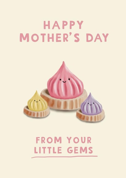 Cute Mother’s Day card - From Your Little Gems - From the Kids created by Giddy Kipper