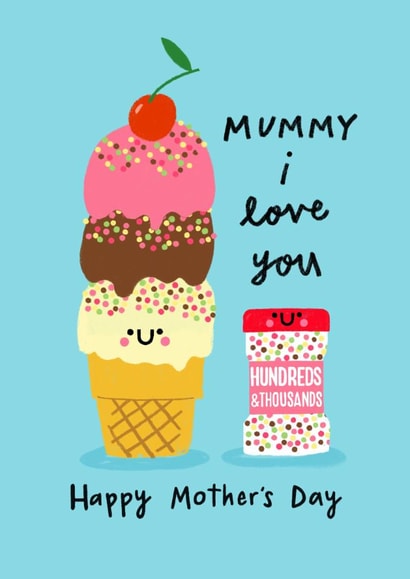 Cute Mother’s Day Card - For Mummy - Hundreds And Thousands created by Nicola Watson