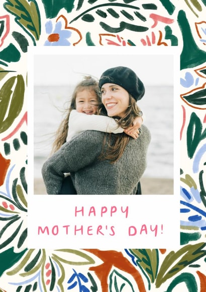Pretty Mother’s Day Card - Painterly Floral Frame created by Lauren Barclay