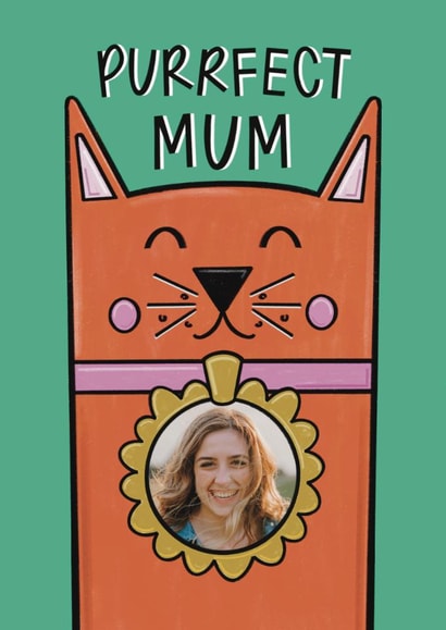 Cute Mother's Day Card - Ginger Cat - Purrfect Mum created by Muses & May 