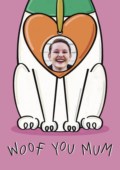 Cute Mother's Day Card - Dog Collar - Woof You Mum created by Muses & May
