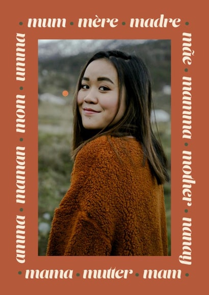 Classic Mother’s Day Card – Multilingual Typography created by Bonne Nouvelle