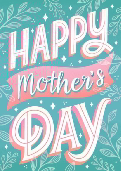 Classic Mother's Day Card - Pretty Leaves created by Alice Griffiths Illustration