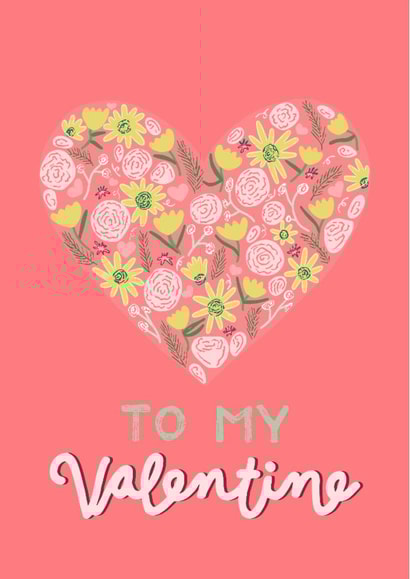 Cute Floral heart perfect for Valentine’s Day created by Ingrid Poole