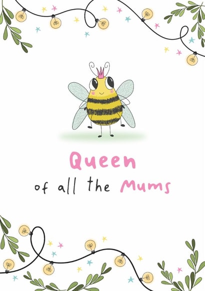 Cute Mother's Day Card - Queen Bee created by Dandelion Stationery
