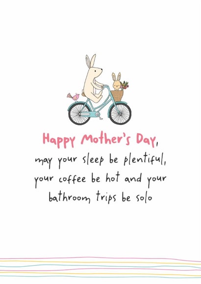 Funny Mother's Day Card - For New Mum - Sleep & Coffee created by Dandelion Stationery