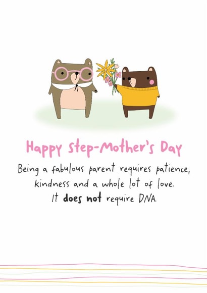 Cute Mother's Day Card - Happy Step-Mothers Day - For Step Mum created by Dandelion Stationery